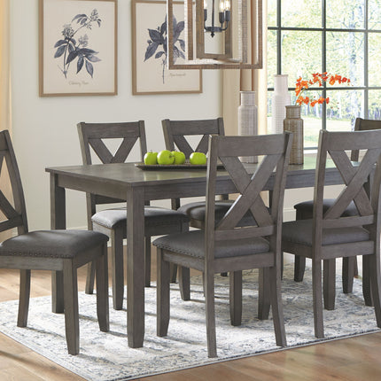 Caitbrook - Gray - Rect Drm Table Set (Set of 7) Signature Design by Ashley® 