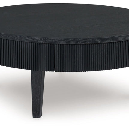 Marstream - Black - Round Cocktail Table Signature Design by Ashley® 