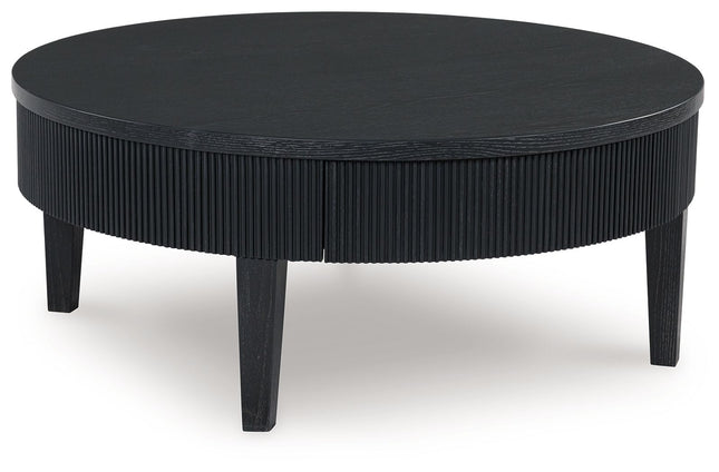 Marstream - Black - Round Cocktail Table Signature Design by Ashley® 