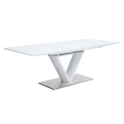 Gallegos - Dining Table With Leaf - White High ACME 