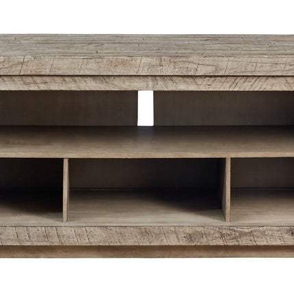 Krystanza - Weathered Gray - Xl TV Stand W/Fireplace Option Signature Design by Ashley® 