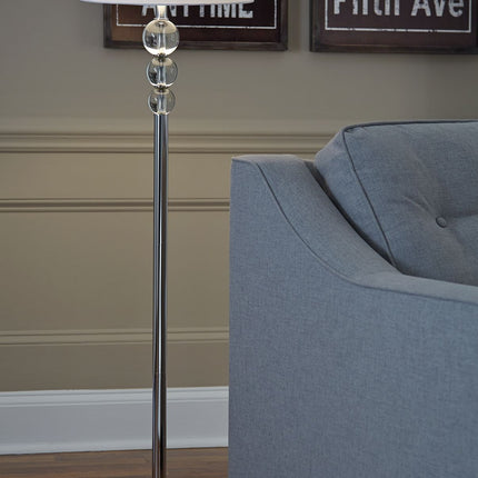 Joaquin - Clear / Chrome Finish - Crystal Floor Lamp Ashley Furniture 