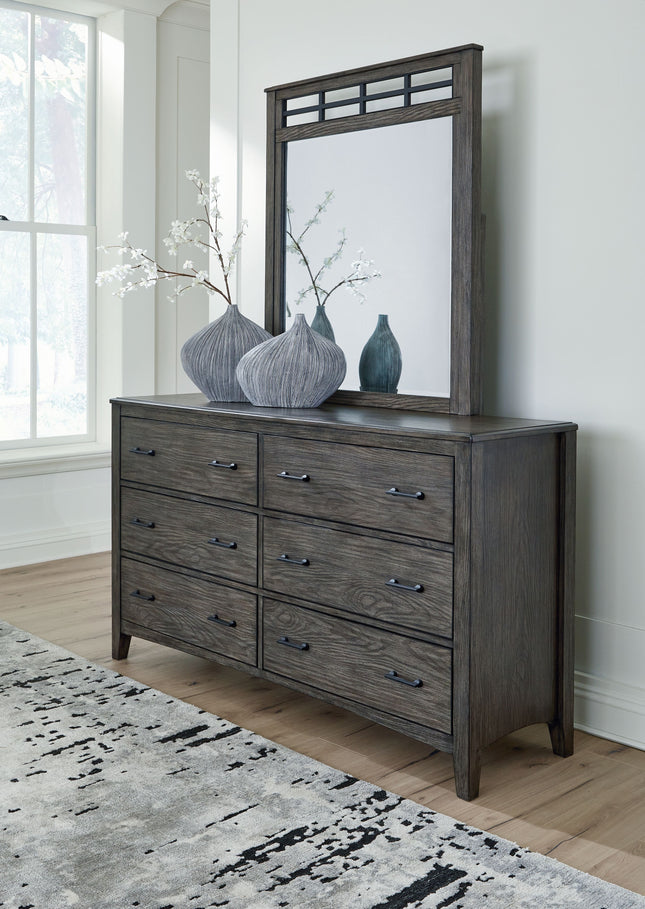 Montillan - Grayish Brown - Dresser And Mirror Signature Design by Ashley® 