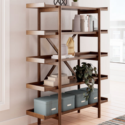 Lyncott - Brown - Bookcase Signature Design by Ashley® 