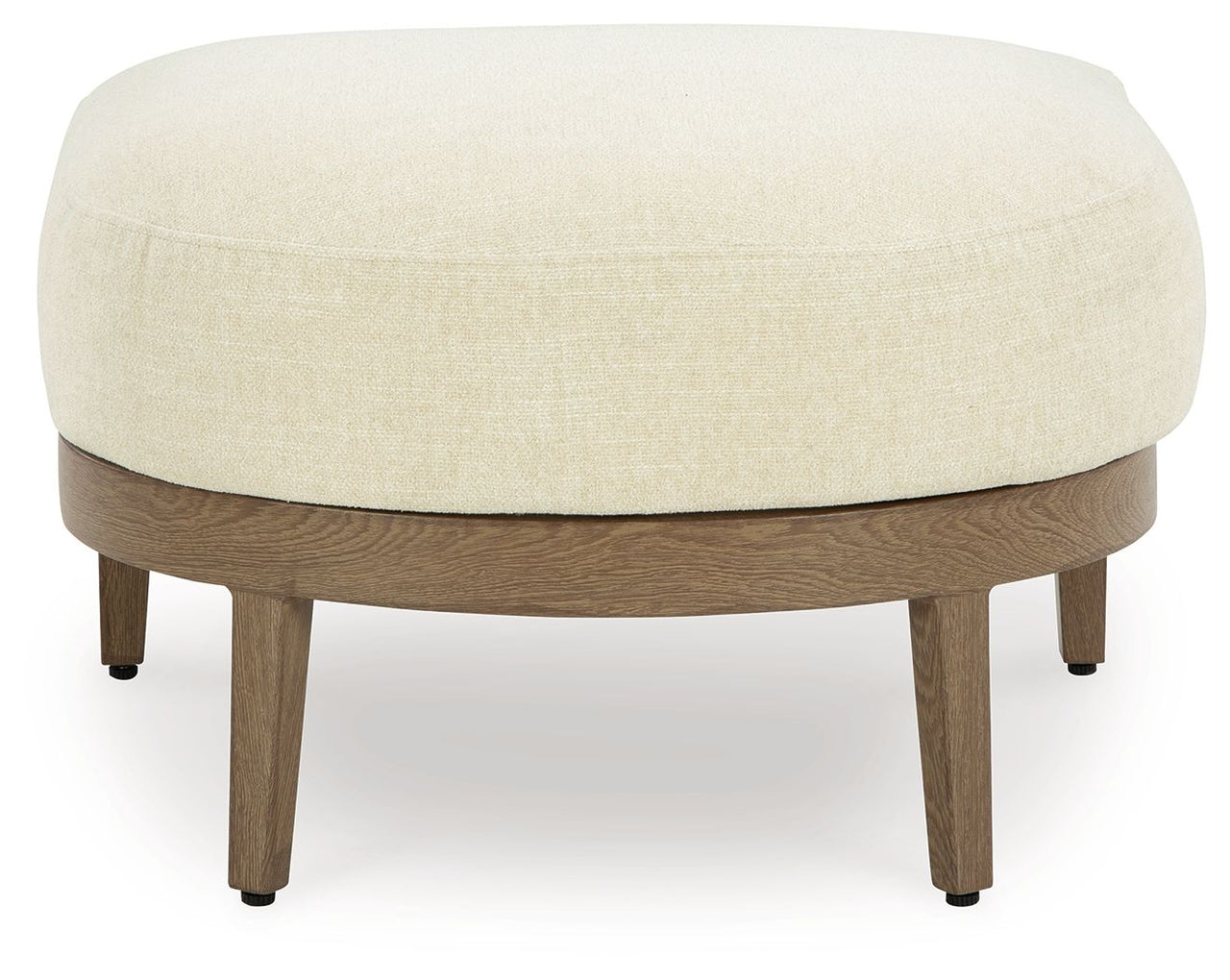 Serene Bay - Dark Brown / White - Ottoman With Cushion Signature Design by Ashley® 