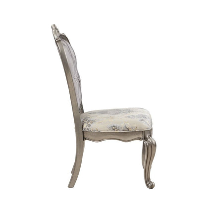 Ariadne - Side Chair (Set of 2) - Velvet & Antique Platinum ACME 