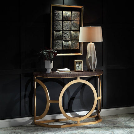 Solara - Console Table - Brown & Gold - Tony's Home Furnishings