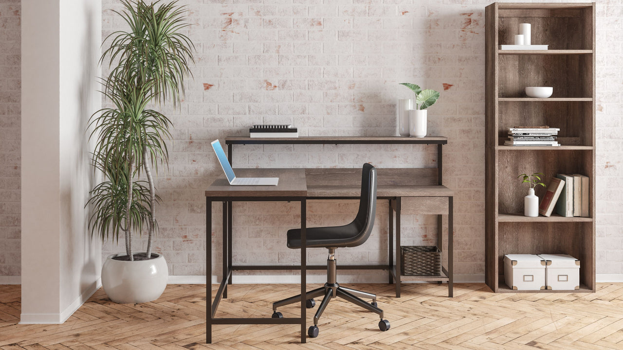 Arlenbry - Gray - L-desk With Storage - Tony's Home Furnishings