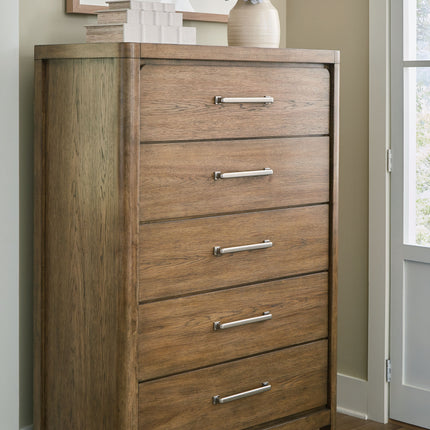 Cabalynn - Light Brown - Five Drawer Chest Signature Design by Ashley® 