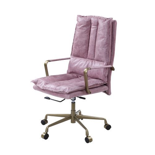 Tinzud - Office Chair - Pink Top Grain Leather ACME 