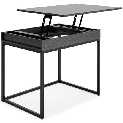 Yarlow - Black - Home Office Lift Top Desk Signature Design by Ashley® 