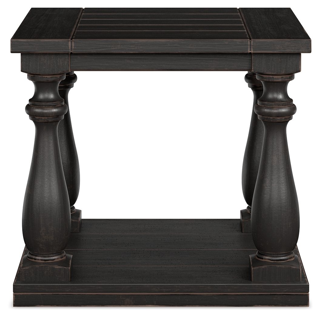 Mallacar - Black - Rectangular End Table - Tony's Home Furnishings