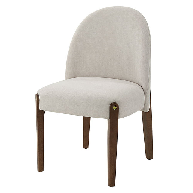 Gamarya - Side Chair (Set of 2) - White Fabric & Oak ACME 