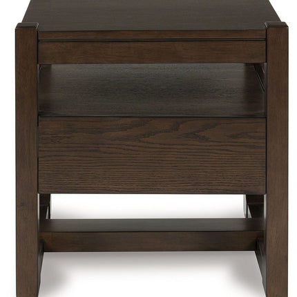 Breckington - Dark Brown - Square End Table Signature Design by Ashley® 