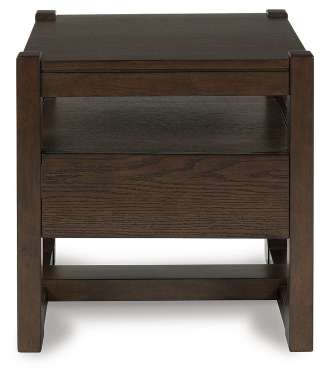 Breckington - Dark Brown - Square End Table Signature Design by Ashley® 