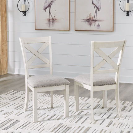 Robbinsdale - Antique White - Dining Upholstered Side Chair (Set of 2) Signature Design by Ashley® 