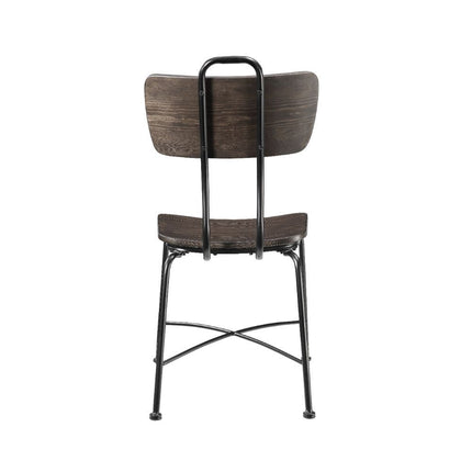 Garron - Side Chair (Set of 2) - Walnut & Black ACME 