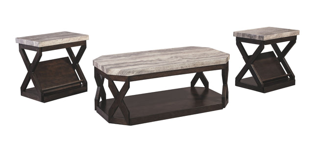 Radilyn - Grayish Brown - Occasional Table Set (Set of 3) Ashley Furniture 