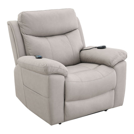 Chriki - Power Recliner With Lift & Heating & Massage - Beige Chenille & Black Finish ACME 