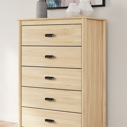 Cabinella - Tan - Five Drawer Chest Signature Design by Ashley® 