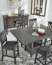Thumbnail for Hallanden - Gray - Rectangular Dining Room Counter Extension Table - Tony's Home Furnishings