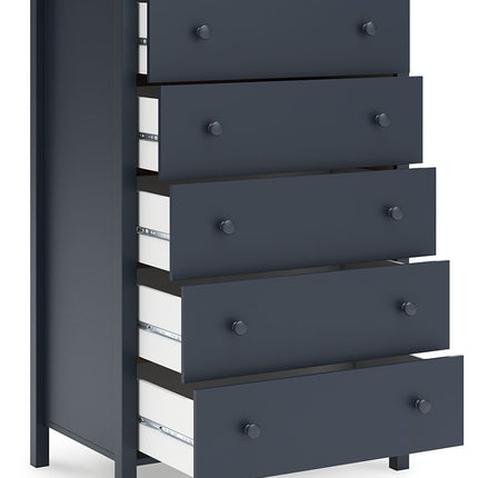 Simmenfort - Navy Blue - Five Drawer Chest Signature Design by Ashley® 