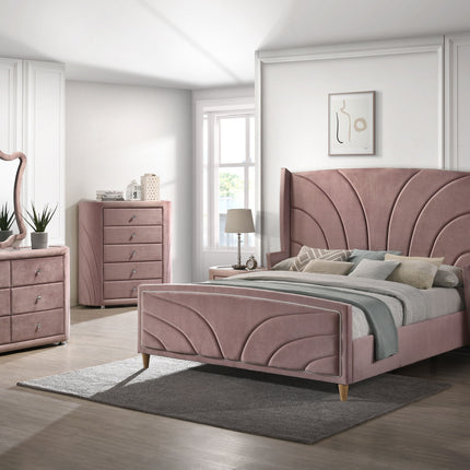 Salonia - Mirror - Pink Velvet ACME 