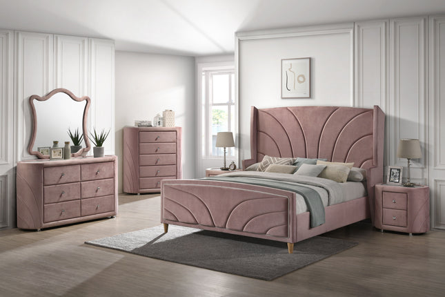 Salonia - Mirror - Pink Velvet ACME 