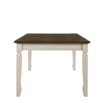 Fedele - Dining Table - Weathered Oak & Cream Finish ACME 