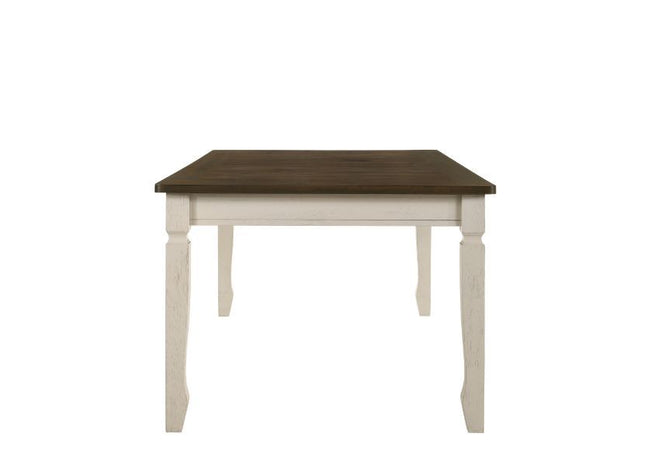 Fedele - Dining Table - Weathered Oak & Cream Finish ACME 