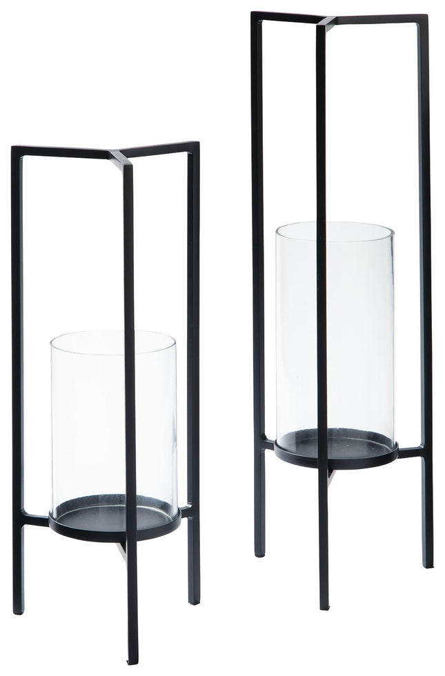 Ginette - Black - Candle Holder Set (Set of 2) Ashley Furniture 