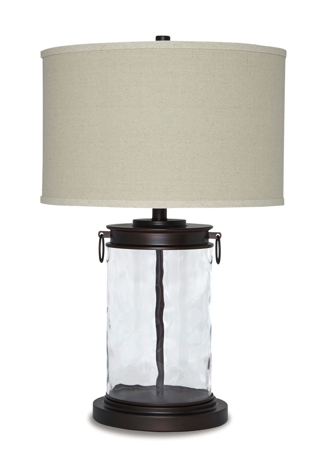 Tailynn - Clear / Bronze Finish - Glass Table Lamp Ashley Furniture 