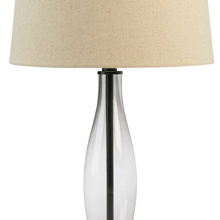 Travisburg - Clear / Black - Glass Table Lamp (Set of 2) Signature Design by Ashley® 
