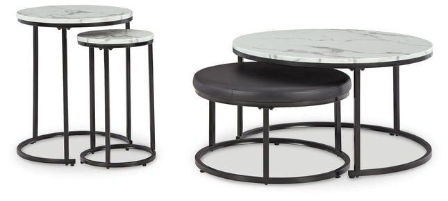 Jusmour - Black / White - Occasional Nesting Table (Set of 4) Signature Design by Ashley® 