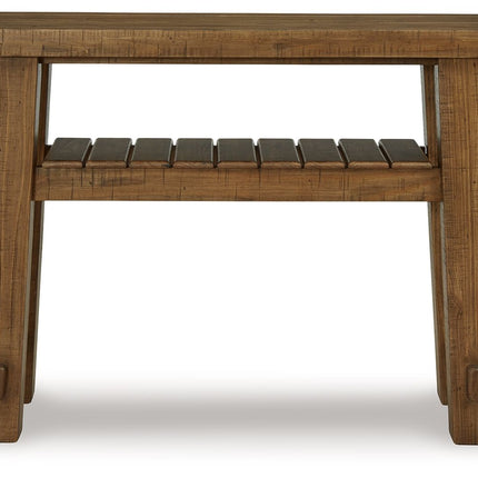 Mackifeld - Warm Brown - Sofa Table Signature Design by Ashley® 