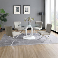 Daire - Side Chair (Set of 2) - Velvet & Chrome - Tony's Home Furnishings