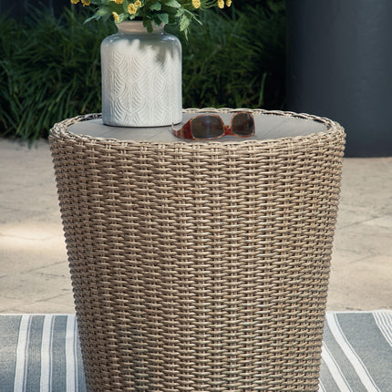 Danson - Beige - Round End Table Signature Design by Ashley® 