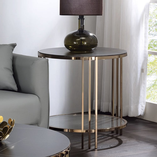 Zaidee - End Table - Gold - Tony's Home Furnishings