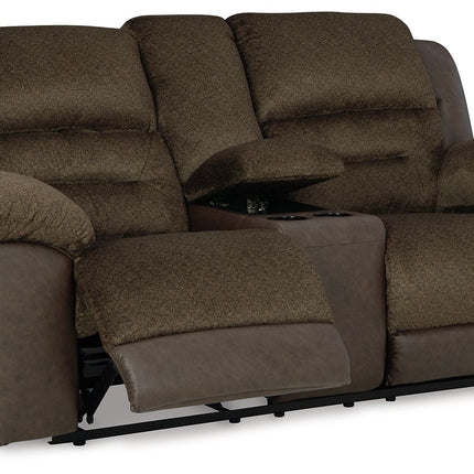 Dorman - Chocolate - Dbl Reclining Loveseat With Console Benchcraft® 