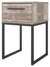 Thumbnail for Neilsville - Whitewash - One Drawer Night Stand - Vinyl-Wrapped - Tony's Home Furnishings