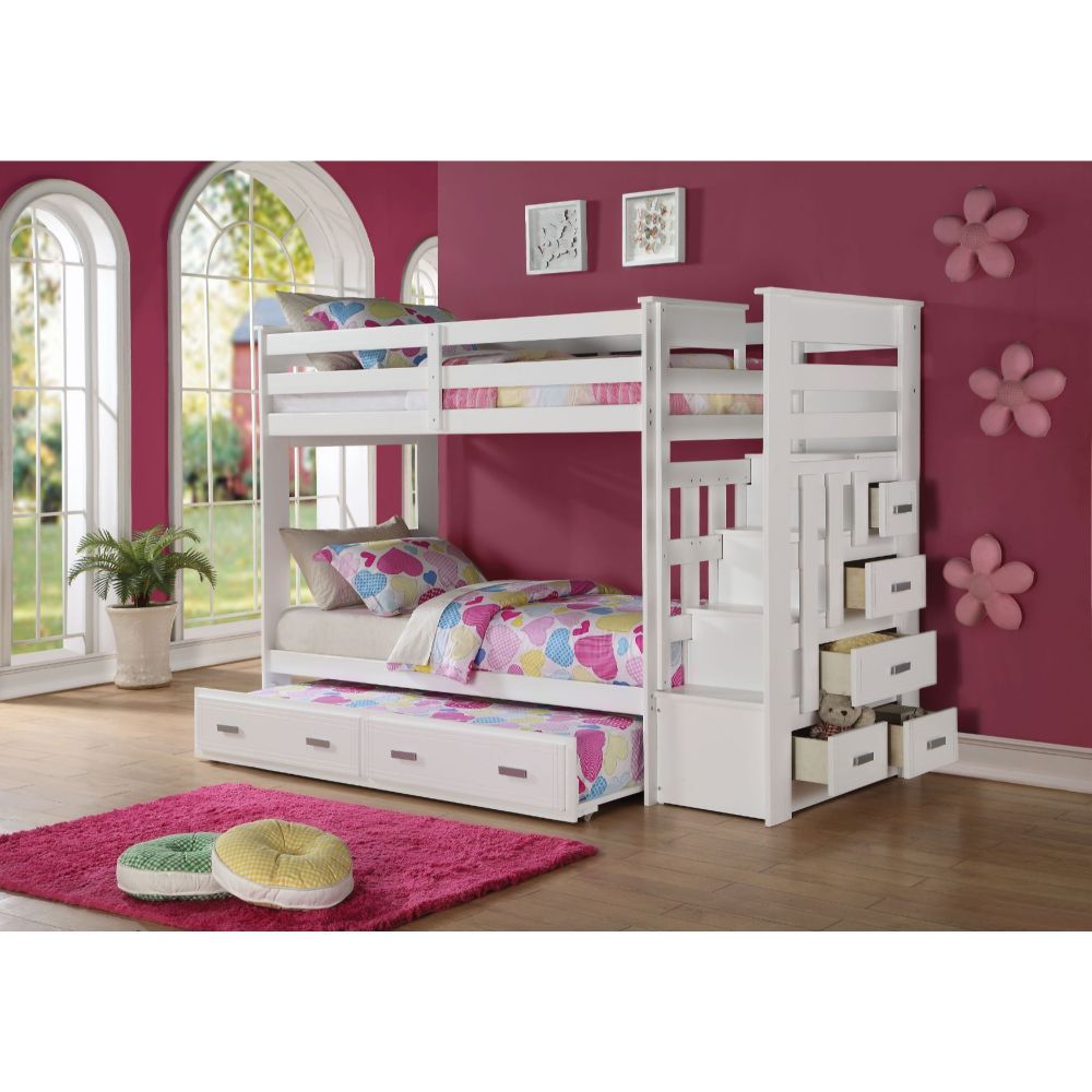 Allentown - Bunk Bed w/Storage Ladder & Trundle ACME 