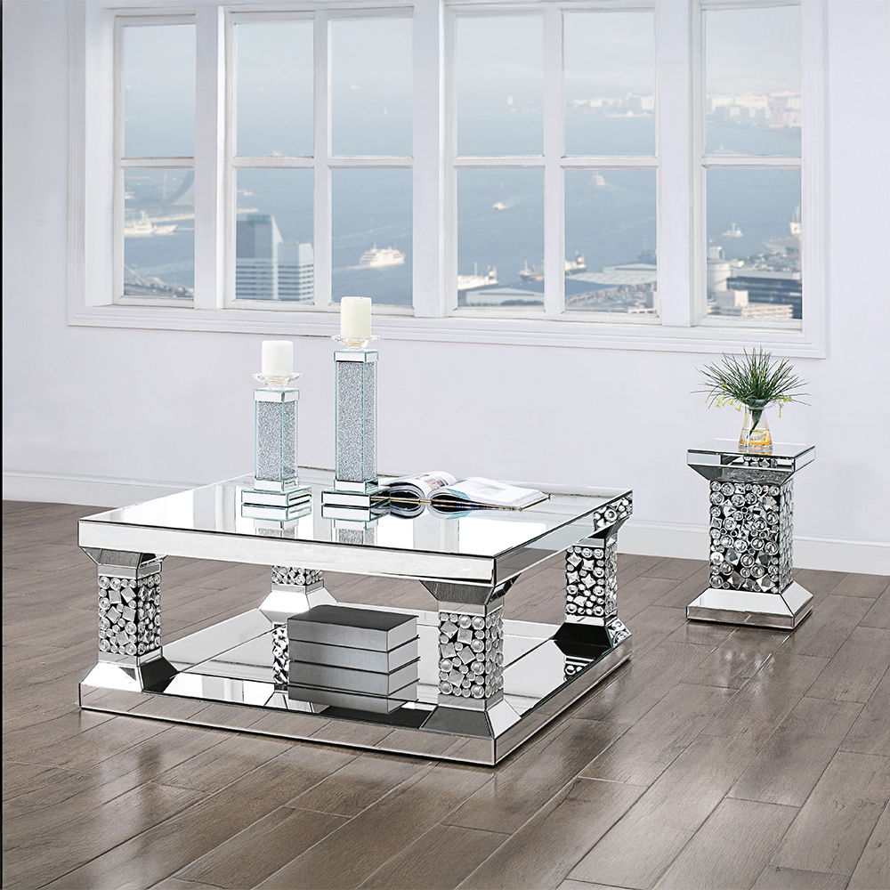 Kachina - End Table - Mirrored & Faux Gems - Tony's Home Furnishings