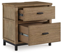 Tomtyn - Light Brown - Two Drawer Night Stand Benchcraft® 