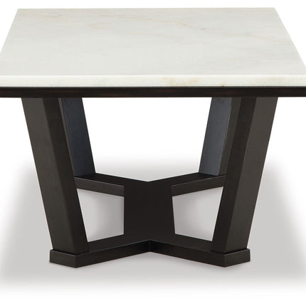 Fostead - White / Espresso - Rectangular Cocktail Table Signature Design by Ashley® 