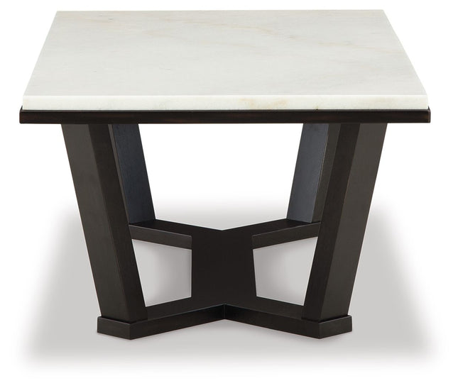 Fostead - White / Espresso - Rectangular Cocktail Table Signature Design by Ashley® 