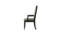 House - Beatrice Chair (Set of 2) - Two Tone Gray Fabric & Charcoal Finish ACME 