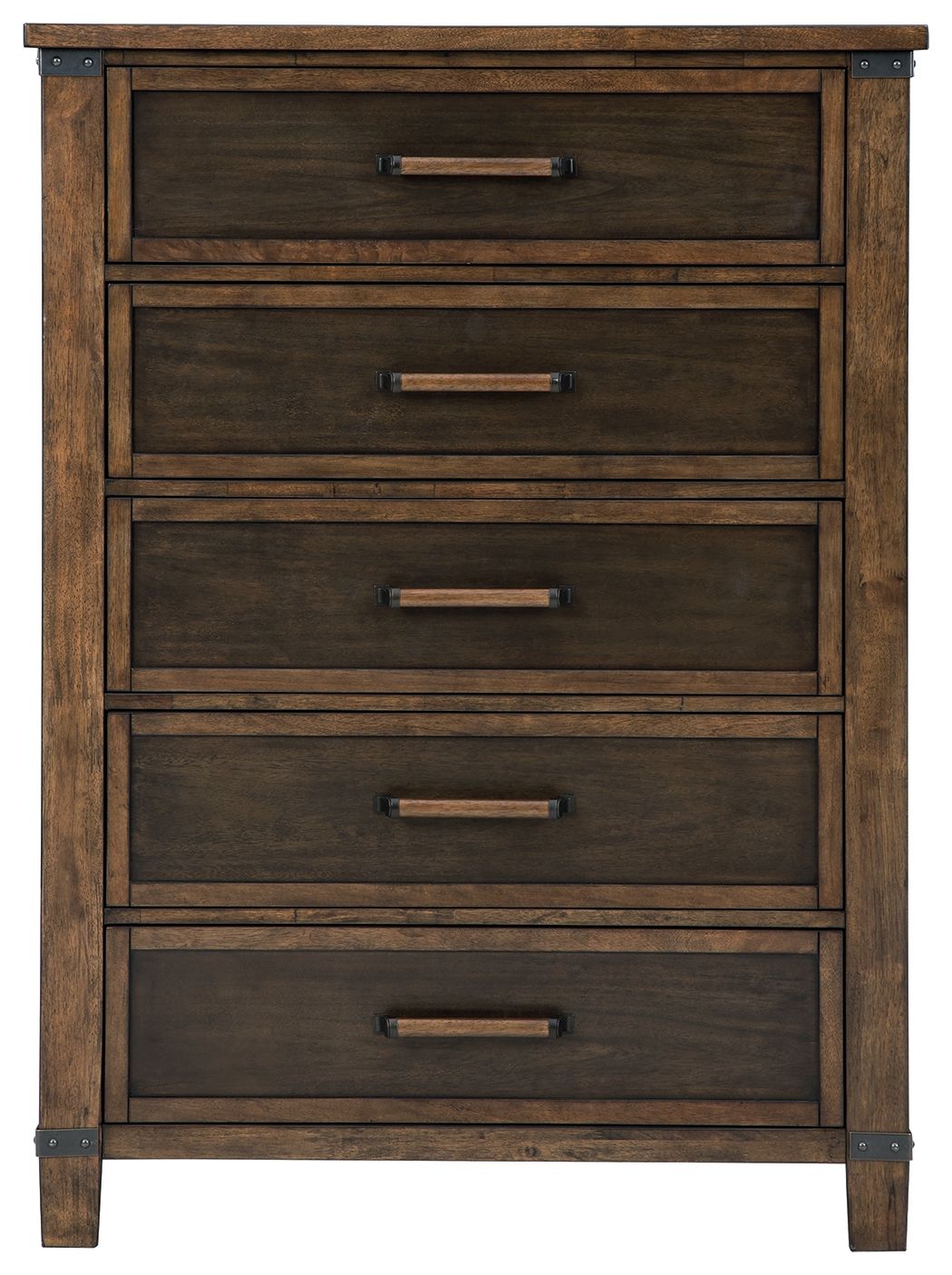 Wyattfield - Brown / Beige - Five Drawer Chest - Tony's Home Furnishings