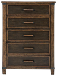 Thumbnail for Wyattfield - Brown / Beige - Five Drawer Chest - Tony's Home Furnishings