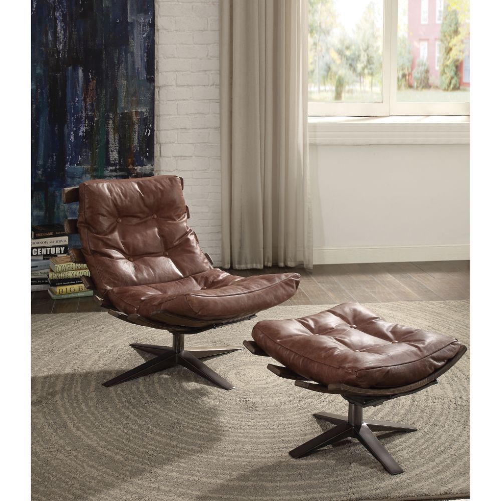 Gandy - 2Pc Pk Chair & Ottoman ACME 