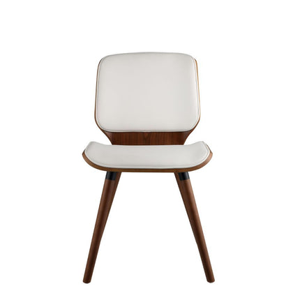 Nemesia - Accent Chair - White PU & Walnut ACME 